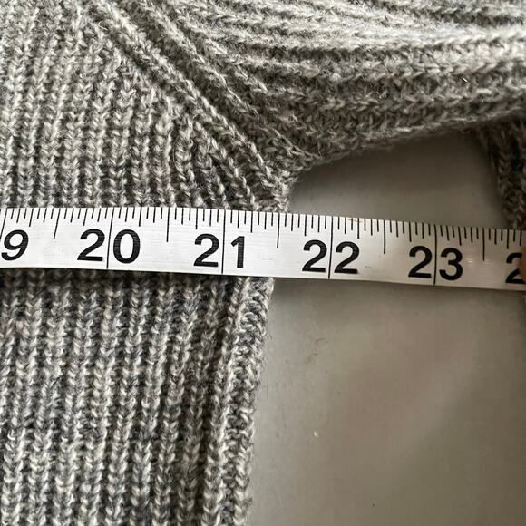 Schott Bros Men’s Quarter Zip Sweater Medium Light Gray Wool Nylon - Picture 7 of 10